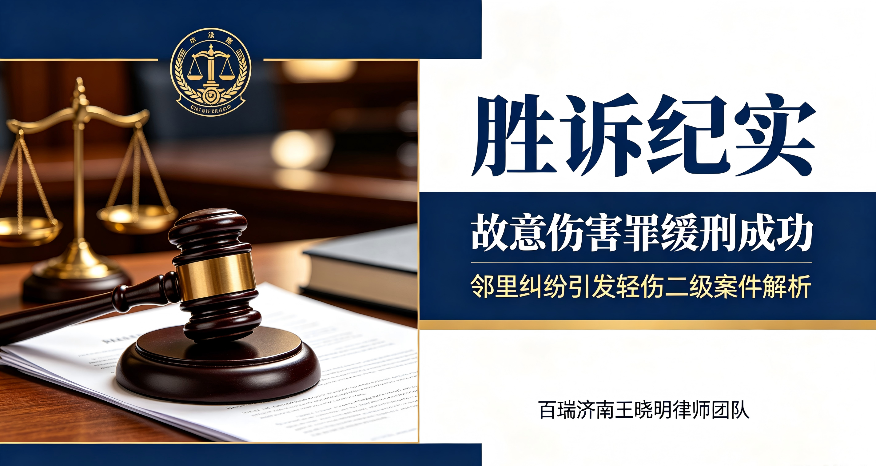 胜诉纪实｜百瑞济南王晓明律师团队：轻伤二级故意伤害刑事案，一审
